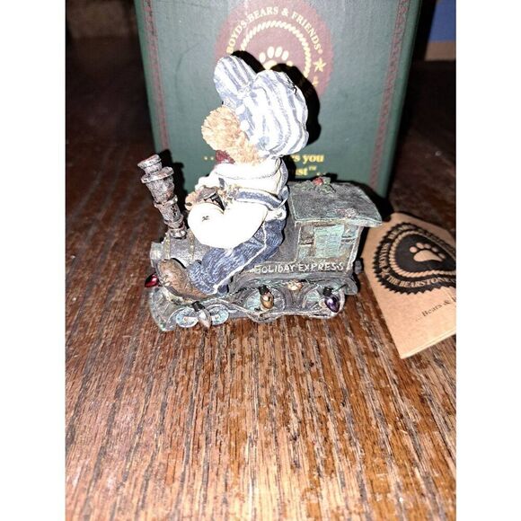 Vintage 2001 Boyds Bears Bearstone Boxcar Chillie Starring Roll 2485 chipped - Picture 5 of 7